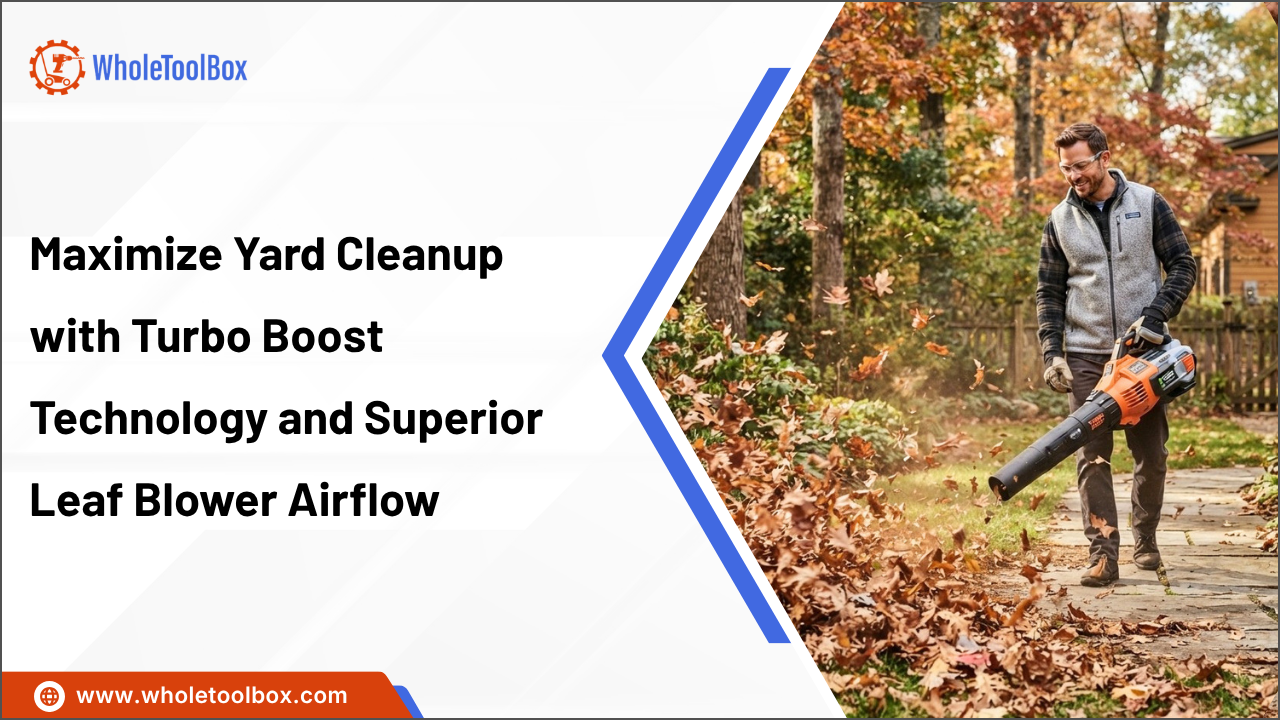 Maximize Yard Cleanup with Turbo Boost Technology and Superior Leaf Blower Airflow
